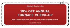 10% Off with annual furnace checkup