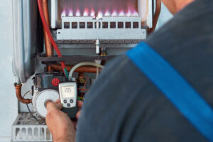 Repair of a gas boiler, setting up and servicing by a service department