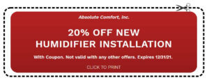 20% Off with new Humidifier Installation Services