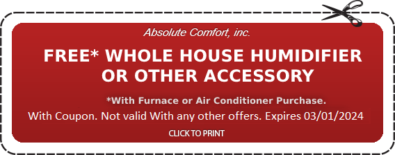 Whole House Humidifier Coupon by Absolute Comfort, Inc